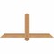 Ekena Millwork Eugene Smooth Timber Gable Bracket, Western Red Cedar, 48"W x 22"H x 3 1/2"D x 3 1/2"F, 11/12 Pitch GBW048X22X0404EUG00SWR - alternate 1